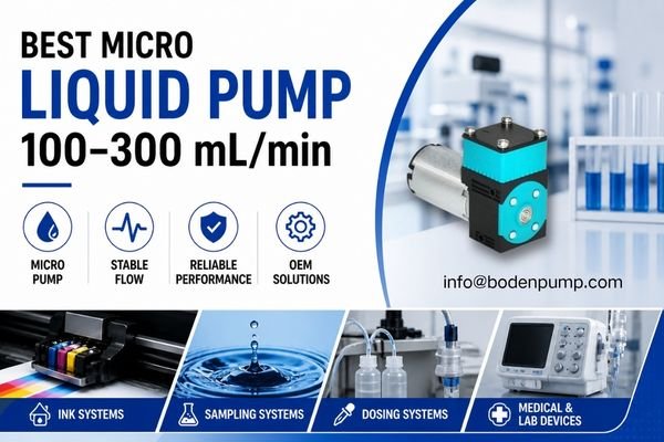 micro liquid pump 100-300 ml min OEM applications ink sampling dosing laboratory pump selection guide