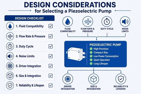An engineer looking at a technical drawing of a pipetting system with checklist icons overlayed.