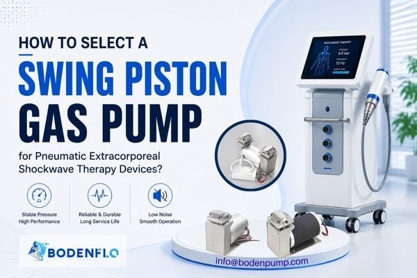 Swing piston gas pump for pneumatic shockwave therapy device used in ESWT medical equipment
