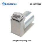 BD-05TR15LB BLDC air compressor with aluminum pump head, mounting base, and compact piston structure
