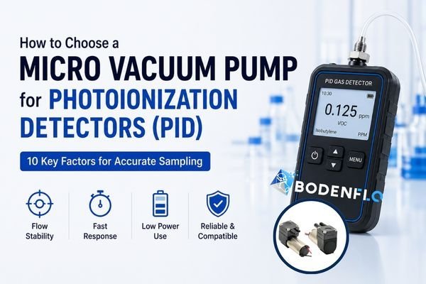 Micro vacuum pump selection guide for photoionization detector (PID) gas sampling applications
