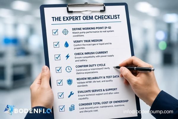 A checklist document on a clipboard titled 