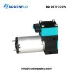 BD-05TF300W micro diaphragm liquid pump side view with compact DC motor for OEM fluid systems