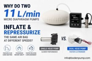 11 L/min micro diaphragm pump comparison for air bag inflation and repressurization under pressure