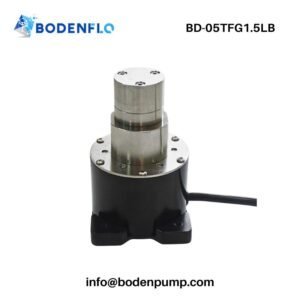 BD-05TFG1.5LB micro gear pump with compact metal pump head and DC motor for OEM liquid transfer systems