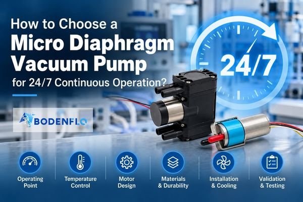 Micro diaphragm vacuum pump for 24/7 continuous operation and long-term reliability