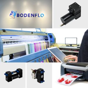 BODENFLO engineering team working on high-performance ink pumps for industrial printing.