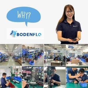 Why Choose BODENFLO as Your OEM Micro Pump Partner BODENFLO production team assembling and testing micro pumps with ISO9001-certified processes, highlighting reliability and expertise.